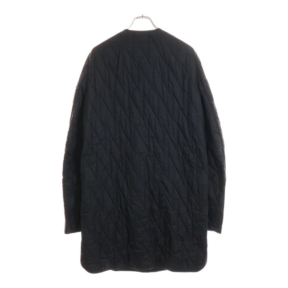 Rick Owens(リックオウエンス) 19AW LARRY F/W 19 ラリーキルティングライナー ライト ダウンコート ノーカラー ジャケット ブラック RR19F4902-NZ