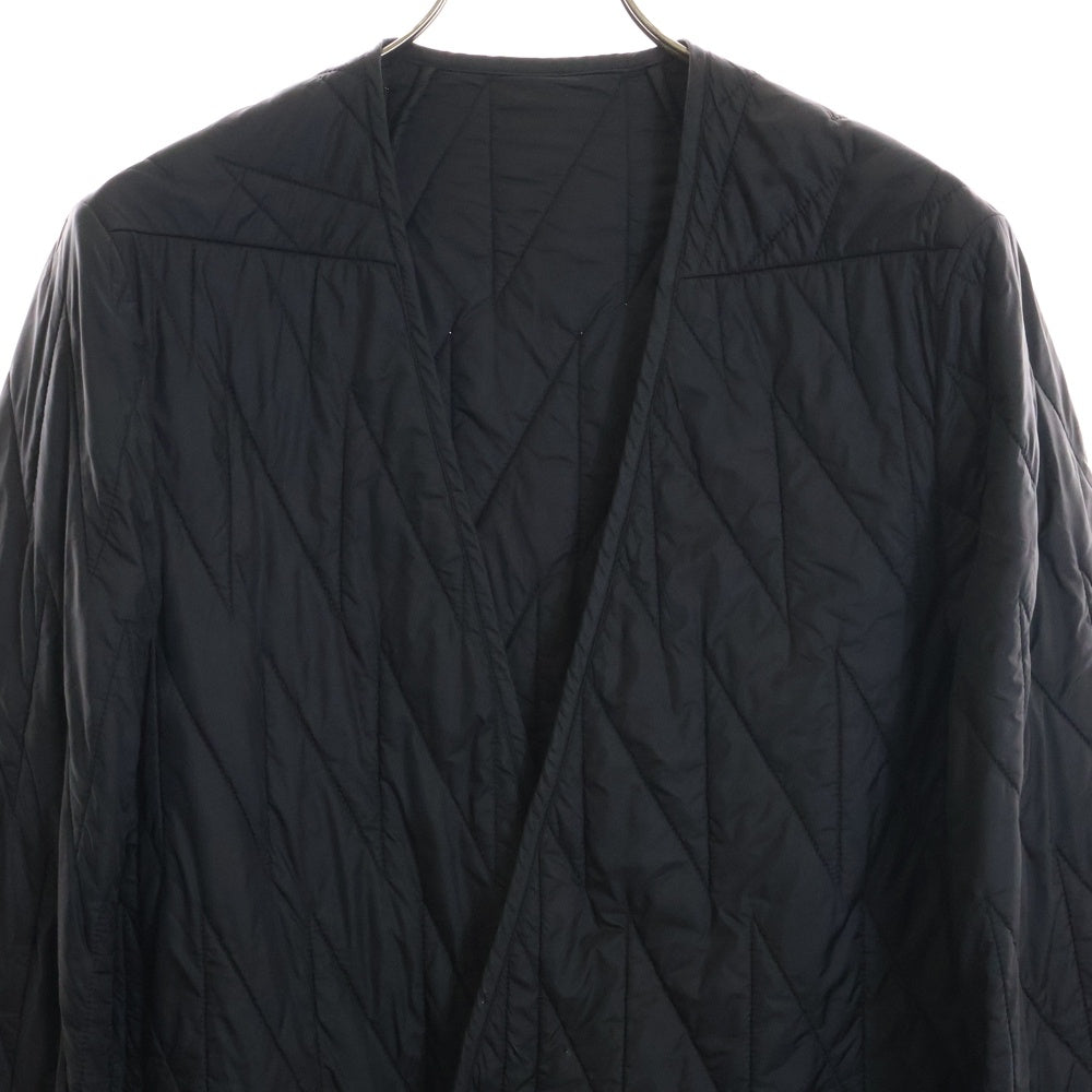 Rick Owens(リックオウエンス) 19AW LARRY F/W 19 ラリーキルティングライナー ライト ダウンコート ノーカラー ジャケット ブラック RR19F4902-NZ