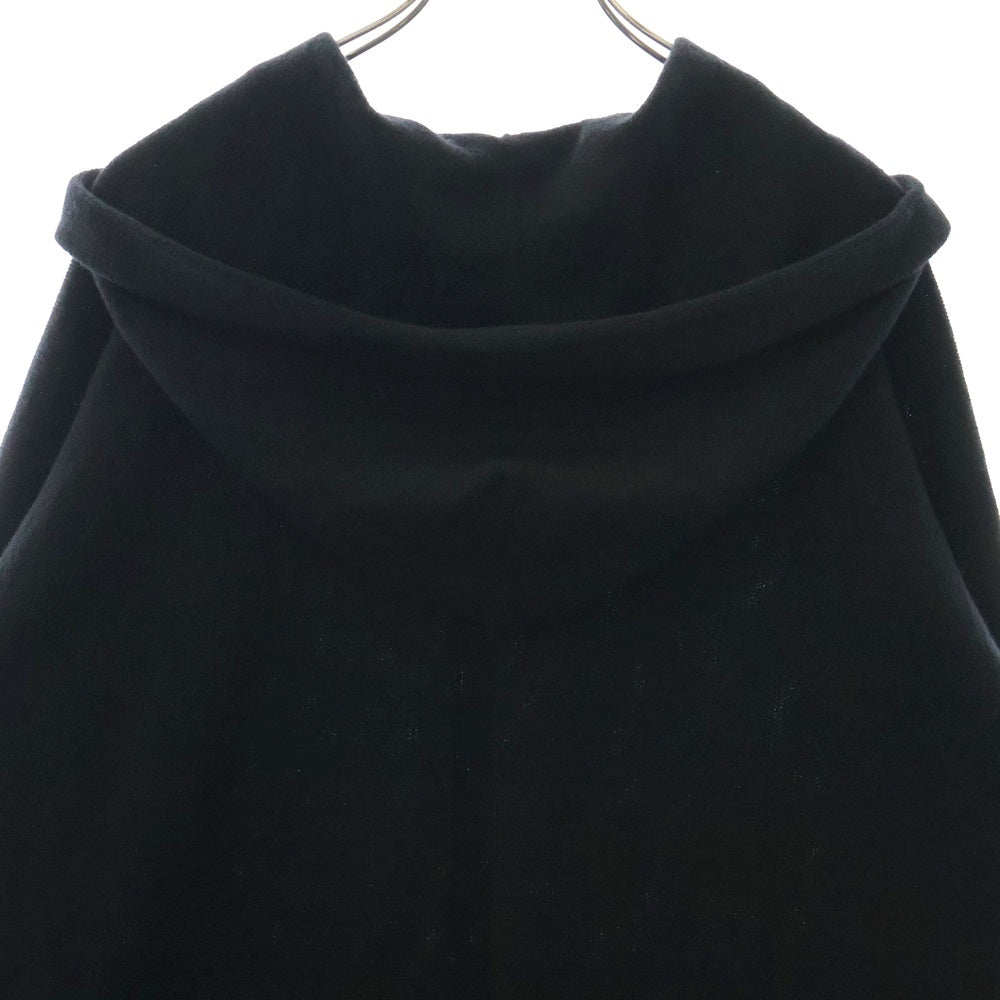 Rick Owens(リックオウエンス) 22AW Tommy Hoodie トミーフーディー カシミヤ フロントロゴデザイン プルオーバーパーカー ブラック RR02B2673-WSBRS