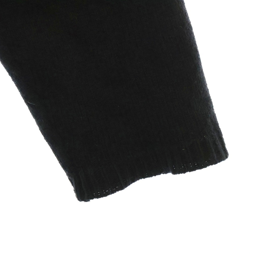 Rick Owens(リックオウエンス) 22AW Tommy Hoodie トミーフーディー カシミヤ フロントロゴデザイン プルオーバーパーカー ブラック RR02B2673-WSBRS