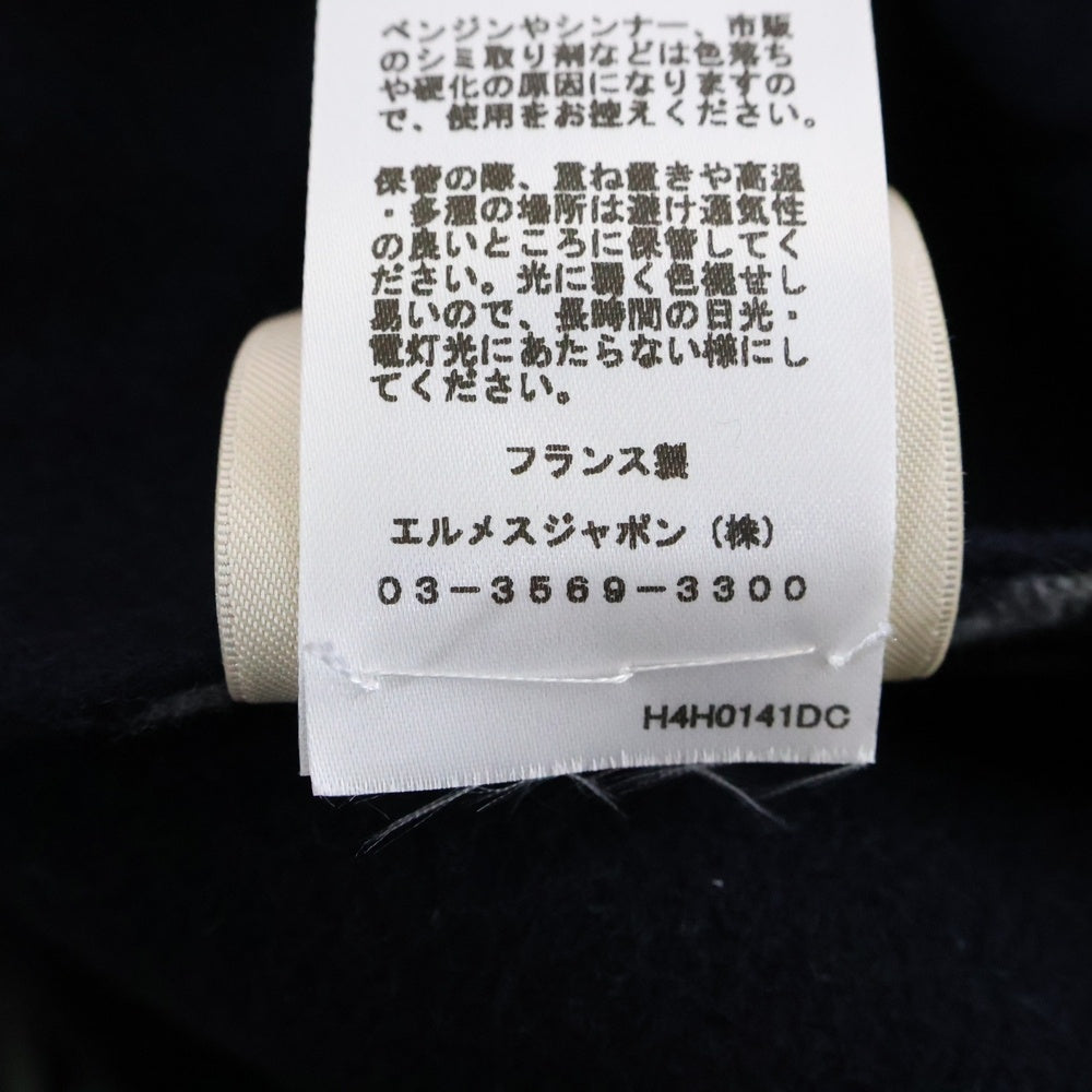 HERMES(エルメス) 24AW シェーヌダンクル ウール リバーシブルジップアップジャケット ボンバージャケット ブルゾン ネイビー レディース 4H0141DC