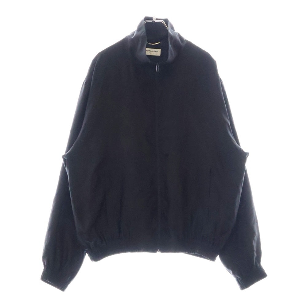 SAINT LAURENT PARIS(サンローランパリ) Teddy Cassandra Jacket テディ カサンドラ ロゴ ジップアップ ジャケット ブラック 751492 Y1H47