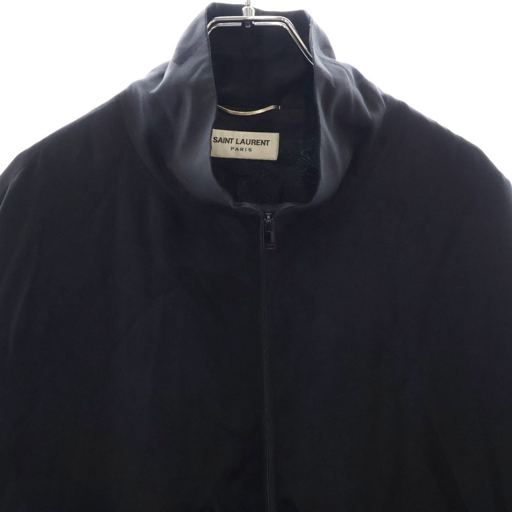 SAINT LAURENT PARIS(サンローランパリ) Teddy Cassandra Jacket テディ カサンドラ ロゴ ジップアップ ジャケット ブラック 751492 Y1H47