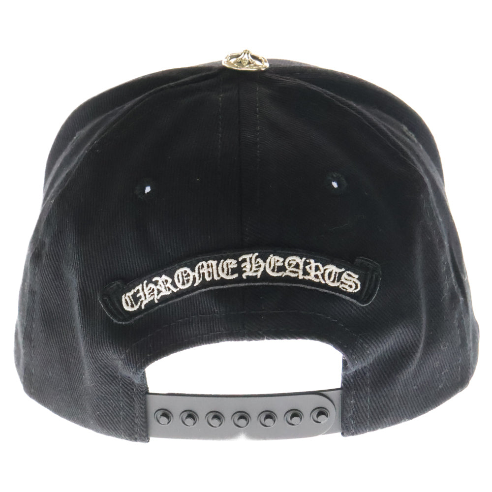 CHROME HEARTS(クロムハーツ) CROSS WAXED DENIM BASEBALL CAP クロス刺繍 デニム キャップ 帽子 ブラック