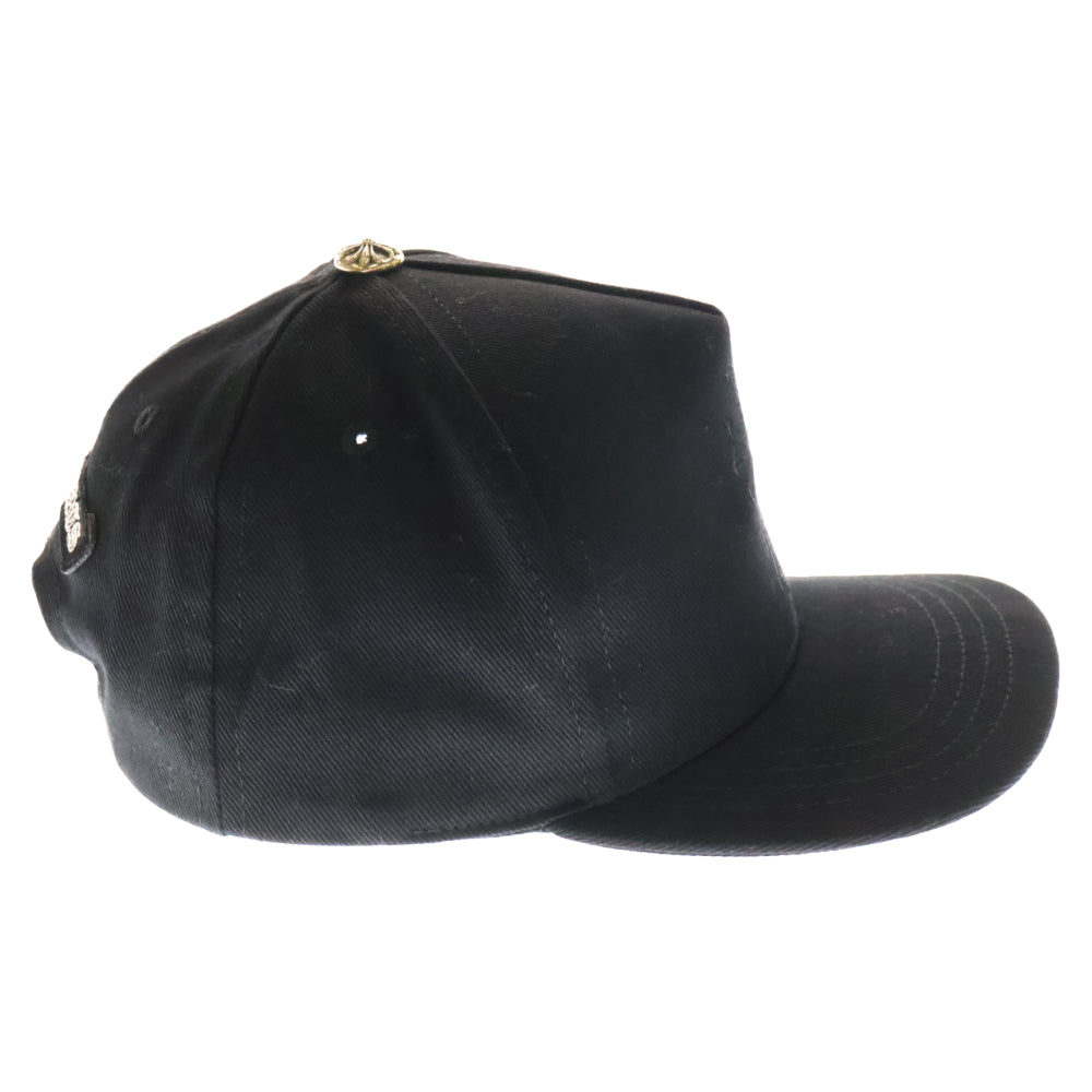 CHROME HEARTS(クロムハーツ) CROSS WAXED DENIM BASEBALL CAP クロス刺繍 デニム キャップ 帽子 ブラック
