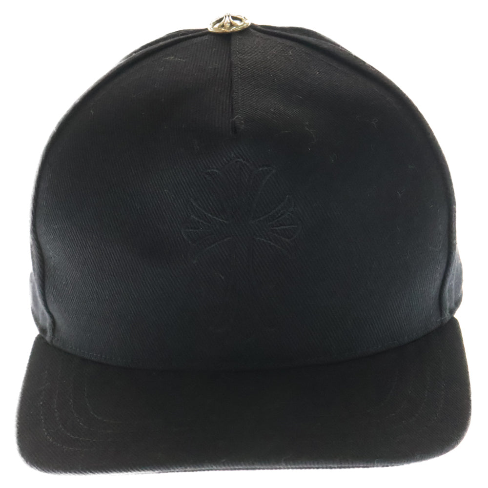 CHROME HEARTS(クロムハーツ) CROSS WAXED DENIM BASEBALL CAP クロス刺繍 デニム キャップ 帽子 ブラック