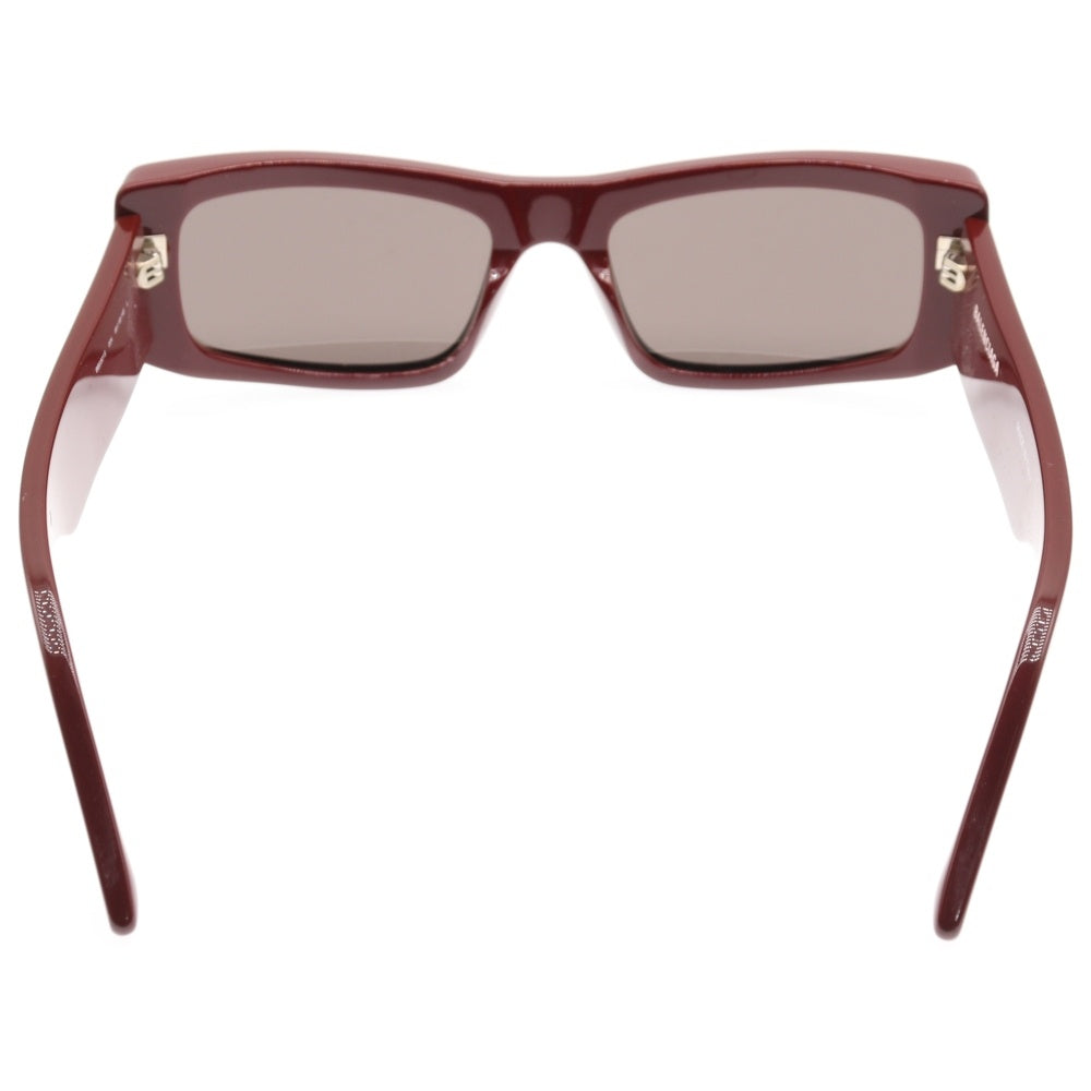 BALENCIAGA(バレンシアガ) スクエアフレーム 眼鏡 サングラス メガネ レッド BB0301S