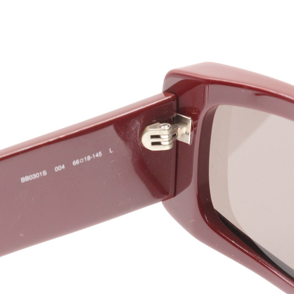 BALENCIAGA(バレンシアガ) スクエアフレーム 眼鏡 サングラス メガネ レッド BB0301S