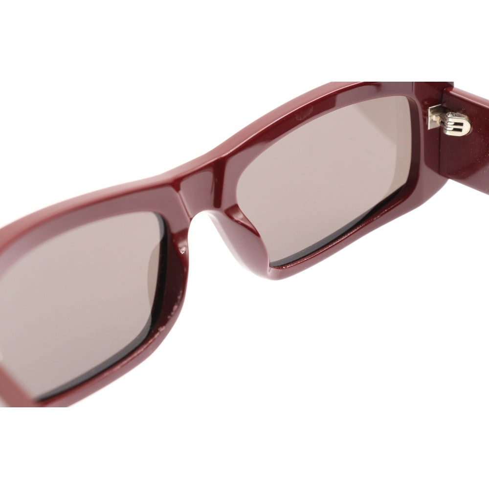 BALENCIAGA(バレンシアガ) スクエアフレーム 眼鏡 サングラス メガネ レッド BB0301S