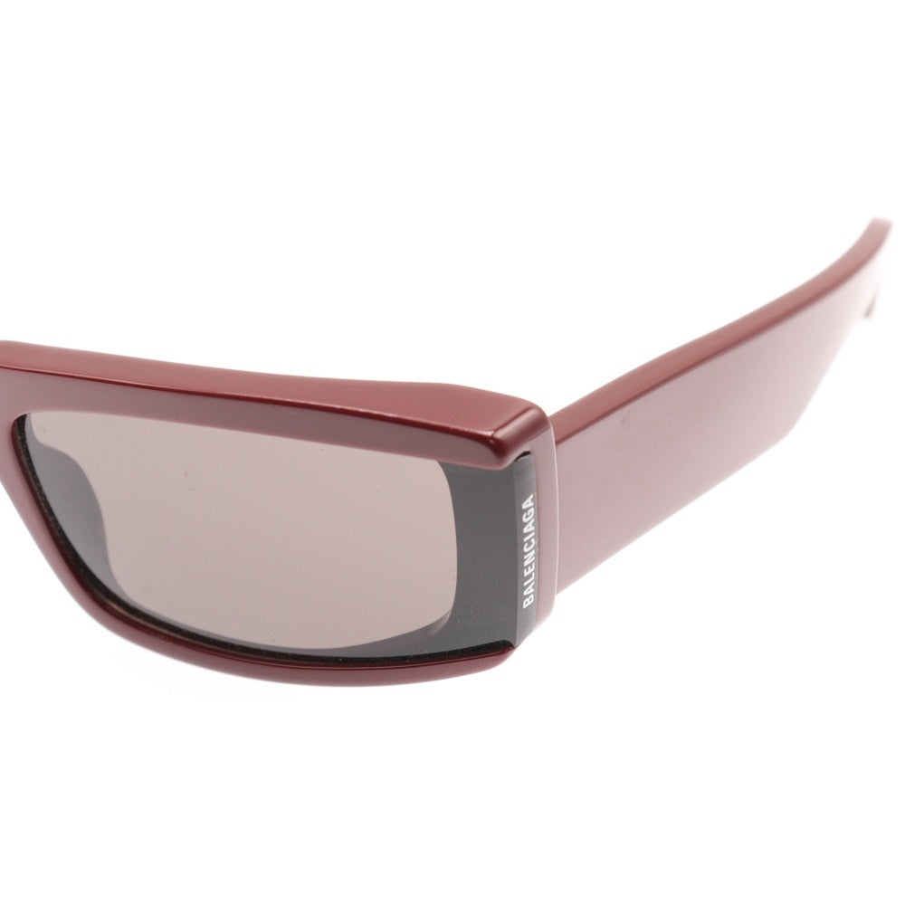 BALENCIAGA(バレンシアガ) スクエアフレーム 眼鏡 サングラス メガネ レッド BB0301S