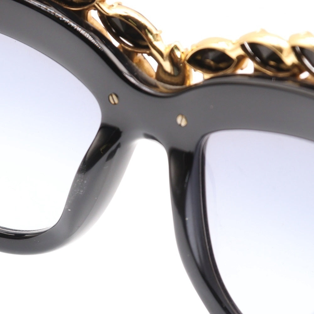 Anna-Karin Karlsson(アンナカリンカールソン) DECADENCE クリスタルフラワーモチーフ 眼鏡 メガネ サングラス ブラック/ゴールド