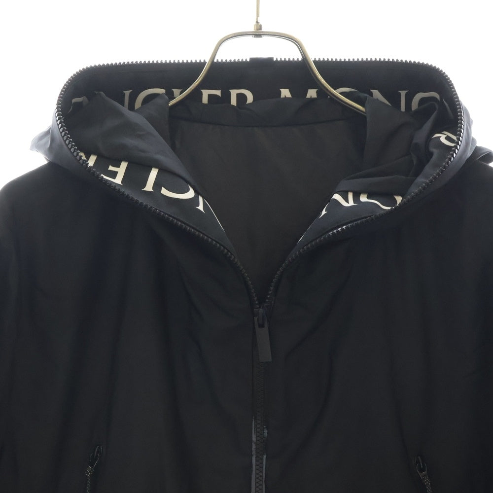 MONCLER(モンクレール) 25SS JUNICHI GIUBBOTTO テープロゴ ジップアップナイロンフーデッドジャケット ブラック K10911A00192 68352