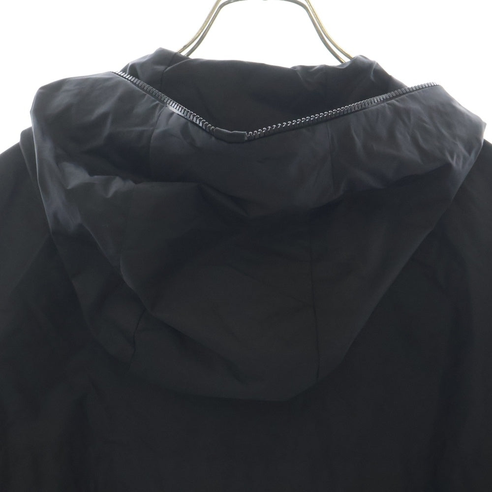 MONCLER(モンクレール) 25SS JUNICHI GIUBBOTTO テープロゴ ジップアップナイロンフーデッドジャケット ブラック K10911A00192 68352