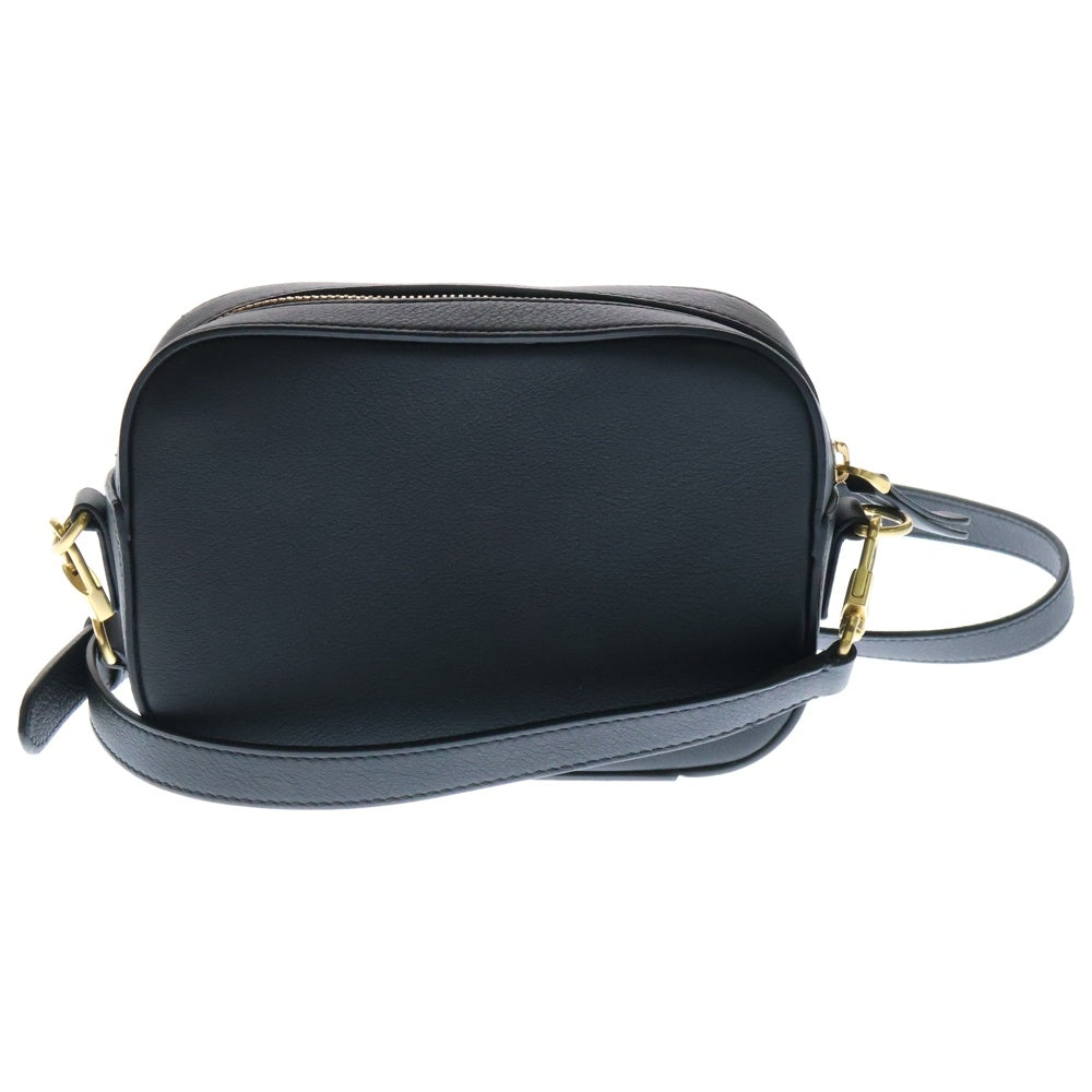 THOM BROWNE(トムブラウン) 4BAR ソフト ぺブルグレイン ショルダーバッグ ブラック