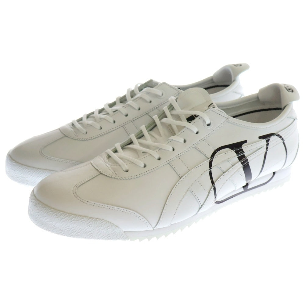 VALENTINO(ヴァレンチノ) ×Onitsuka Tiger オニツカタイガー レザーローカットスニーカーシューズ ホワイト/ブラック US8/26cm UY0S0D91