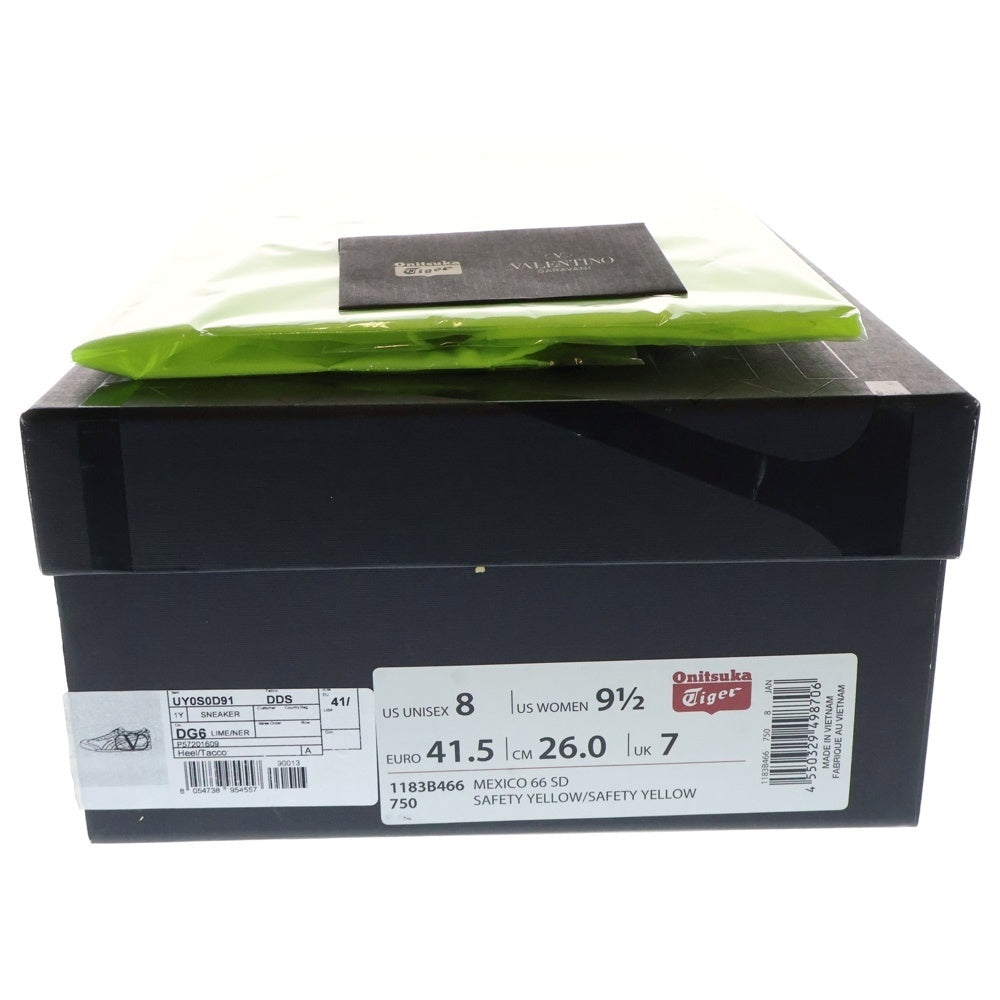 VALENTINO(ヴァレンチノ) ×Onitsuka Tiger オニツカタイガー レザーローカットスニーカーシューズ イエロー US8/26cm UY0S0D91