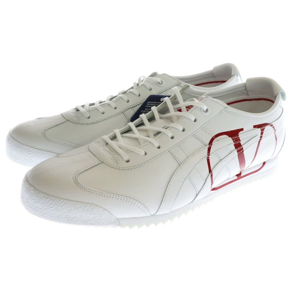 VALENTINO(ヴァレンチノ) ×Onitsuka Tiger オニツカタイガー レザーローカットスニーカーシューズ ホワイト/レッド US8/26cm UY0S0D91