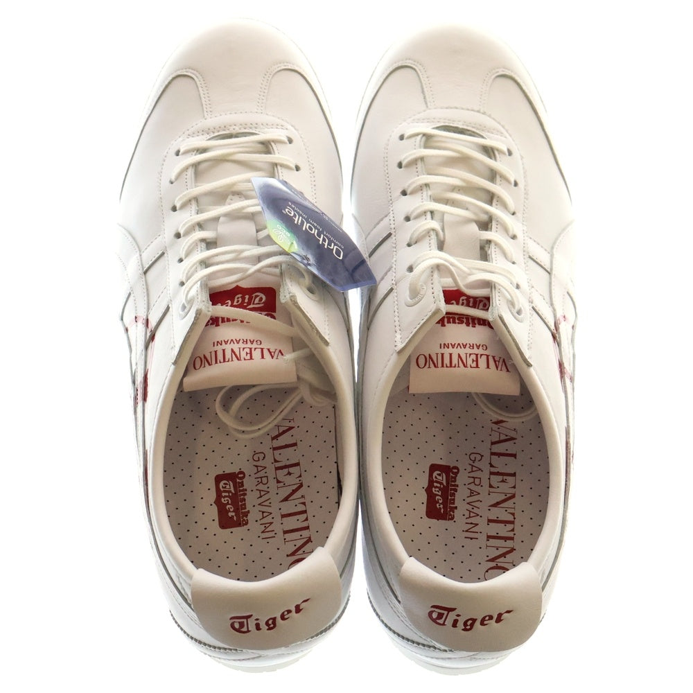 VALENTINO(ヴァレンチノ) ×Onitsuka Tiger オニツカタイガー レザーローカットスニーカーシューズ ホワイト/レッド US8/26cm UY0S0D91