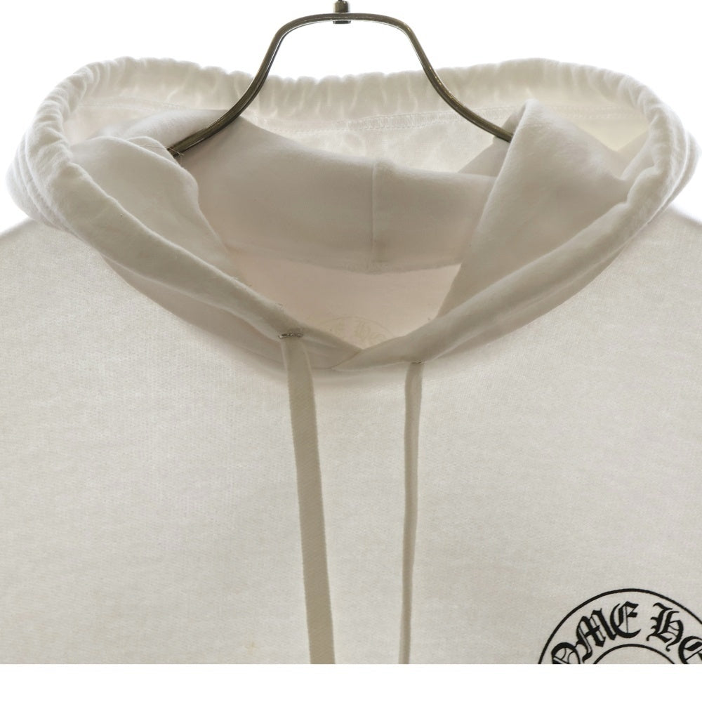 CHROME HEARTS(クロムハーツ) SWTSHRT PLVR バックホースシュー袖フローラルクロスプルオーバーパーカー ホワイト