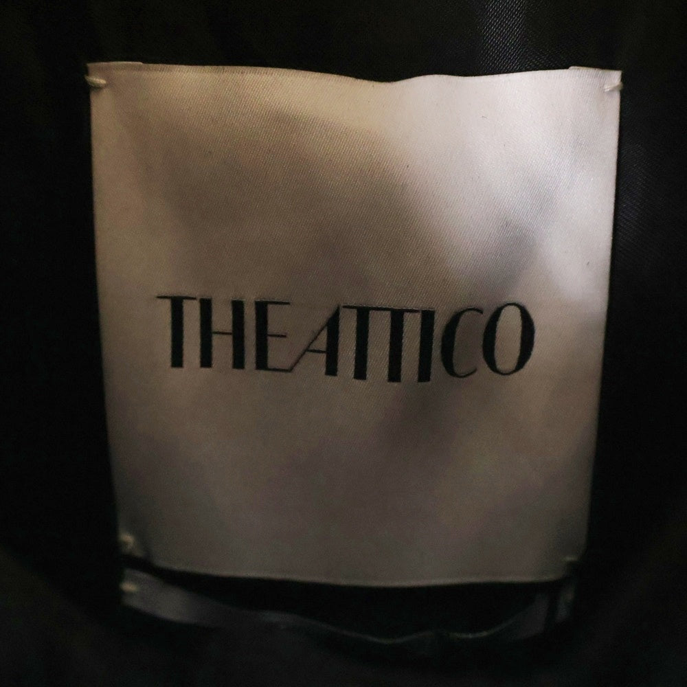 THE ATTICO(ジ・アティコ) ラムレザー スナップボタン ジャケット レディース ブラック 241WCB47 L054