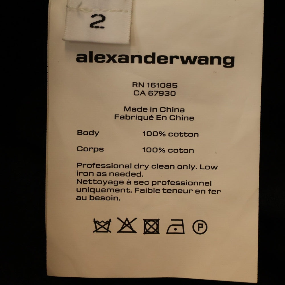 ALEXANDER WANG(アレキサンダーワン) Prestyled Pleated Mini Skirt Romper フロントポケット ジャケット プリーツスカート ワンピース ブラック レディース 1WC4246691