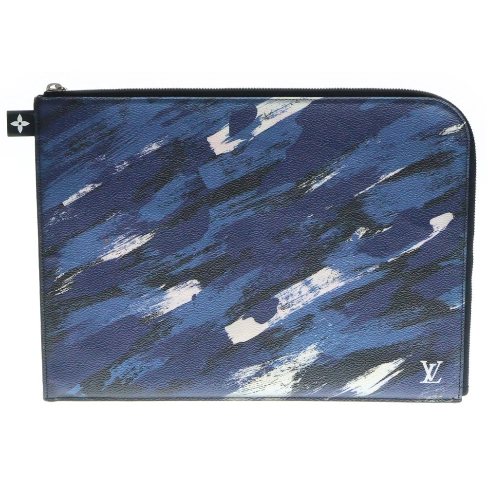 LOUIS VUITTON(ルイヴィトン) カモフラージュ ポシェット ジュールPM クラッチバッグ ブルー M61750