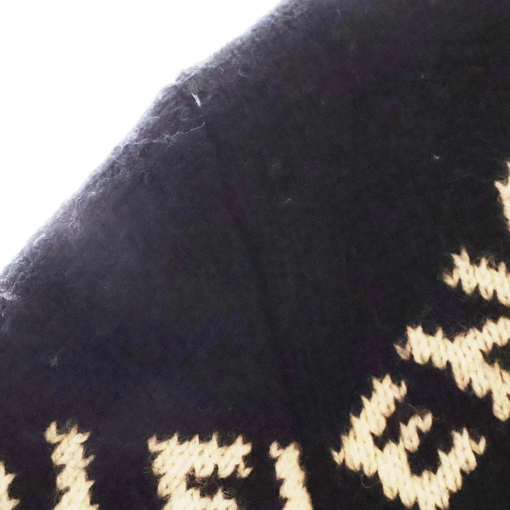 BALENCIAGA(バレンシアガ) ALLOVER LOGO CREWNECK KNIT オールオーバー ロゴ ジャガード クルーネック ニット セーター ブラック 486964