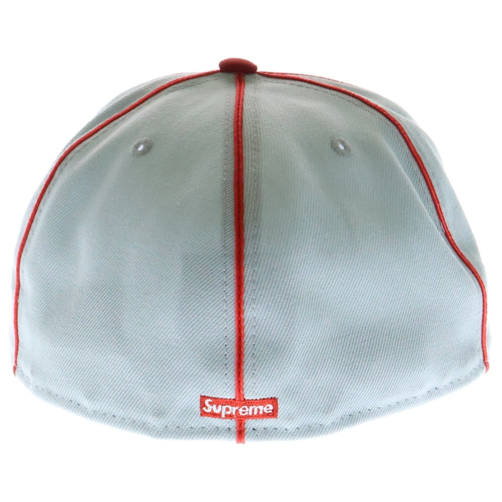 SUPREME(シュプリーム) 25SS ×New Era Piping Script Logo Cap ニューエラ ベースボールキャップ 帽子 グレー/ホワイト/レッド