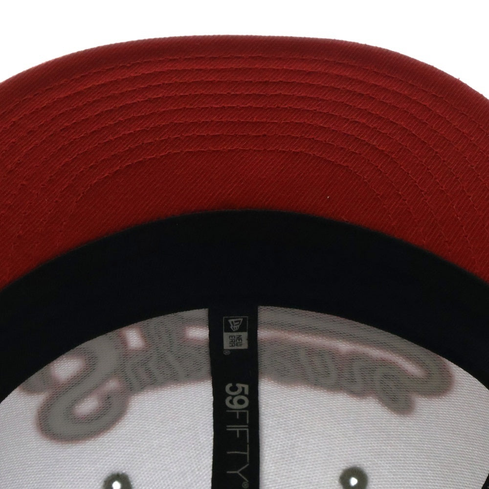 SUPREME(シュプリーム) 25SS ×New Era Piping Script Logo Cap ニューエラ ベースボールキャップ 帽子 グレー/ホワイト/レッド