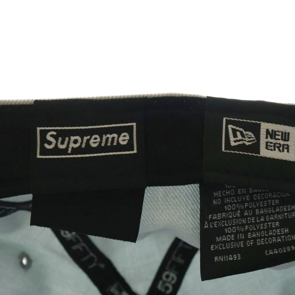 SUPREME(シュプリーム) 25SS ×New Era Piping Script Logo Cap ニューエラ ベースボールキャップ 帽子 グレー/ホワイト/レッド