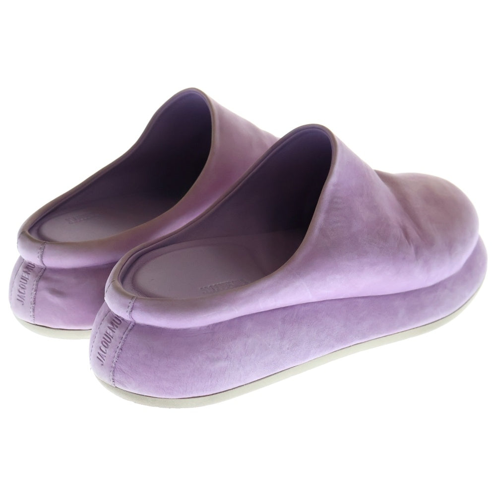 JACQUEMUS(ジャックムス) プレーンレザーサンダル パープル 42 226FO043