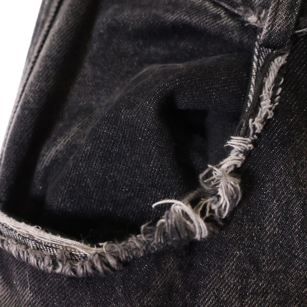 NO/FAITH STUDIOS(ノーフェイスストゥディオス) 64 POCKET PANTS ダメージ加工 64ポケット ワイドデニムパンツ グレー