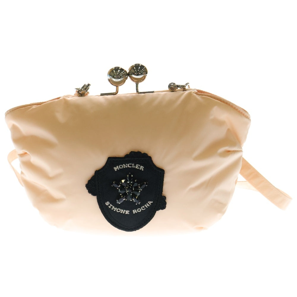 MONCLER(モンクレール) ×Simone Rocha シモーネロシャ がま口 ナイロンショルダーバッグ ピンク