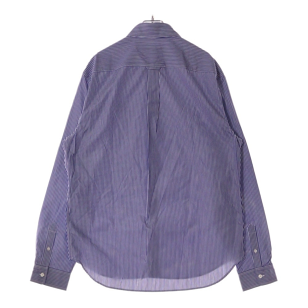 MAISON KITSUNE(メゾンキツネ) フォックスヘッド クラシック ストライプ 長袖シャツ ブルー MM00411WC2046