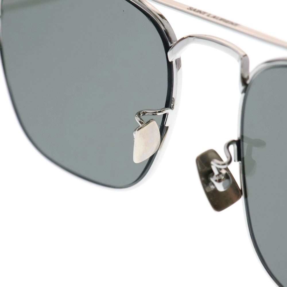 SAINT LAURENT PARIS(サンローランパリ) スクエアフレーム サングラス 眼鏡 メガネ ブラック/シルバー SL309