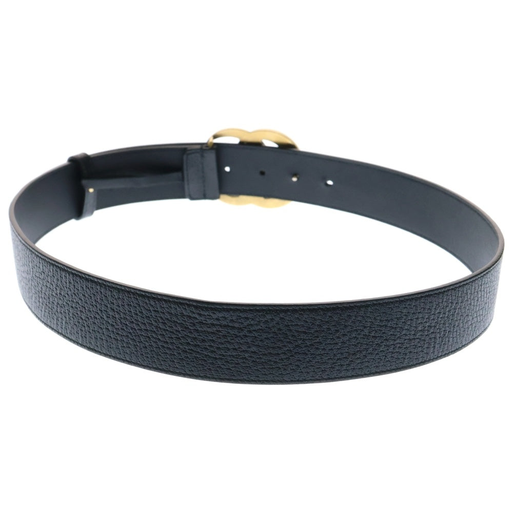 GUCCI(グッチ) ダブルG ワイド レザー ベルト ブラック 406831 DJ20T