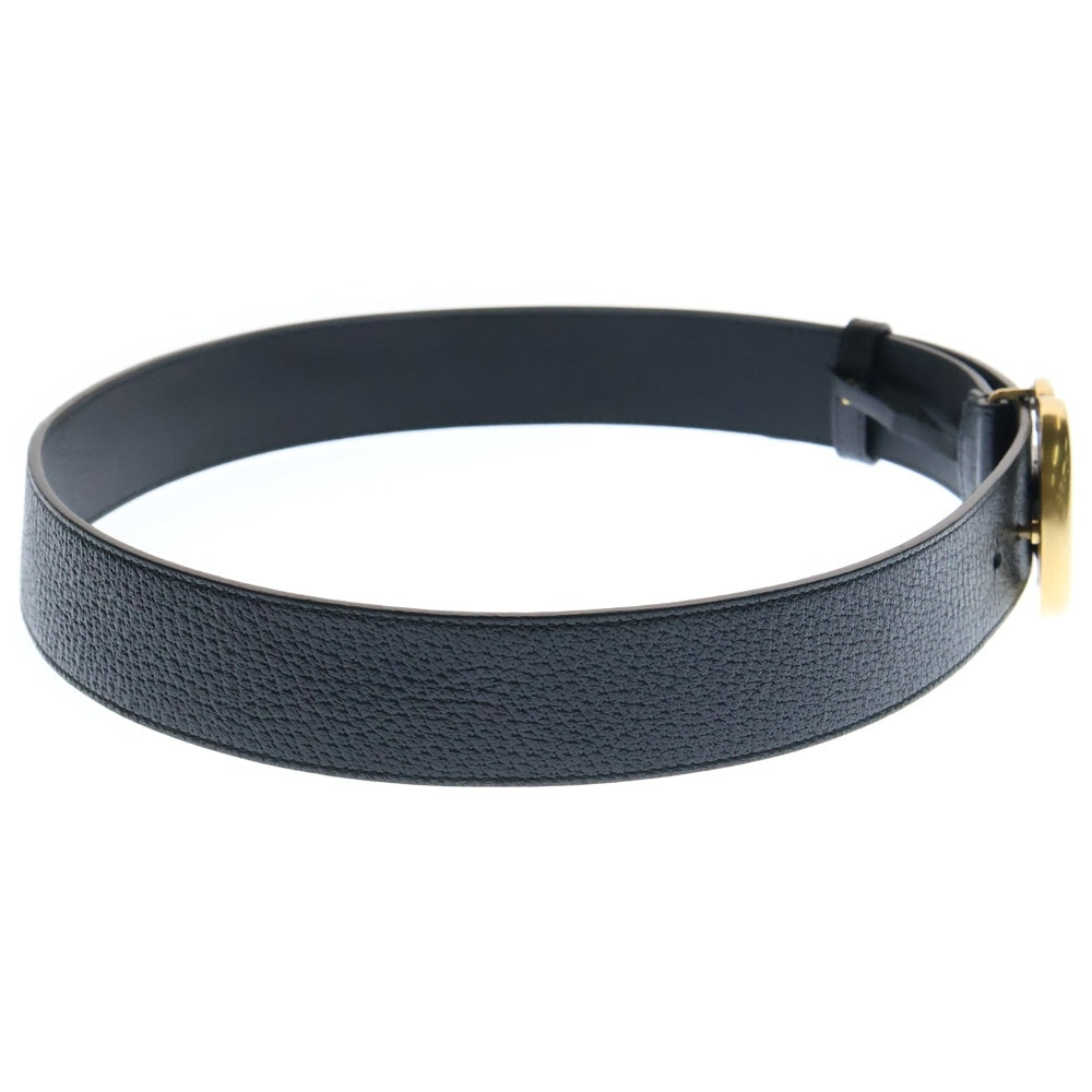 GUCCI(グッチ) ダブルG ワイド レザー ベルト ブラック 406831 DJ20T
