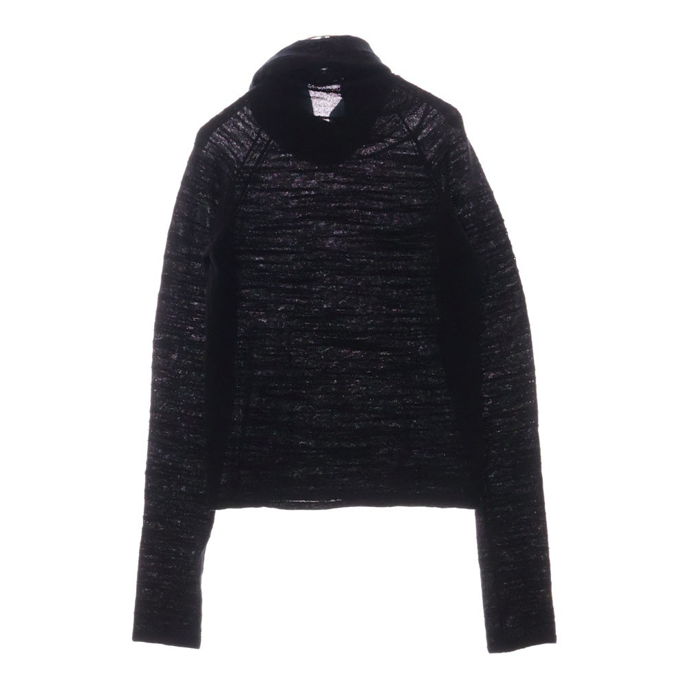 CHANEL(シャネル) カシミヤ アルパカ 装飾付き タートルネックニットセーター ブラック レディース P42488K04286