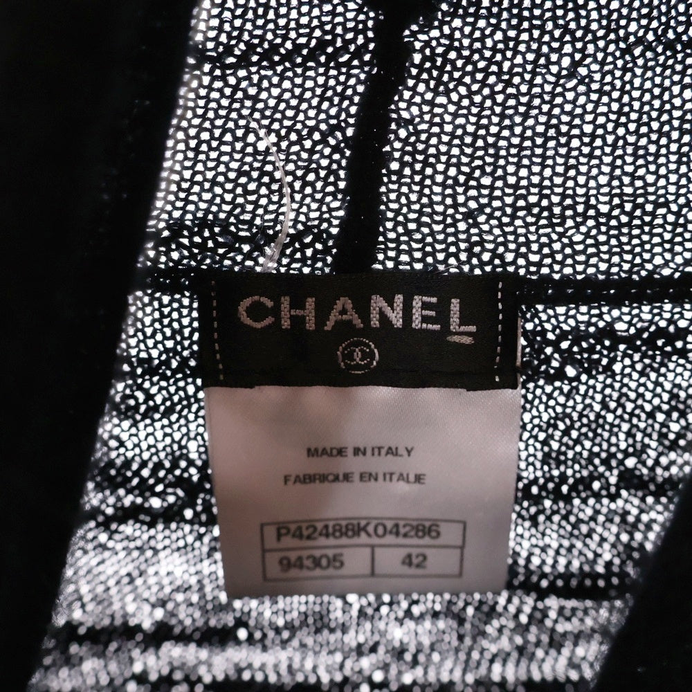 CHANEL(シャネル) カシミヤ アルパカ 装飾付き タートルネックニットセーター ブラック レディース P42488K04286