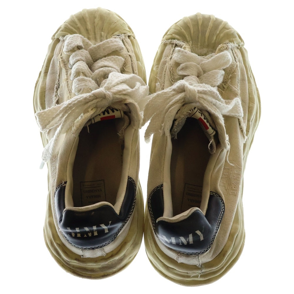 MAISON MIHARAYASUHIRO(メゾンミハラヤスヒロ) BLAKEY Distressed Canvas Sneaker ブレイキー ダメージ加工ローカットスニーカー ホワイト A10FW712