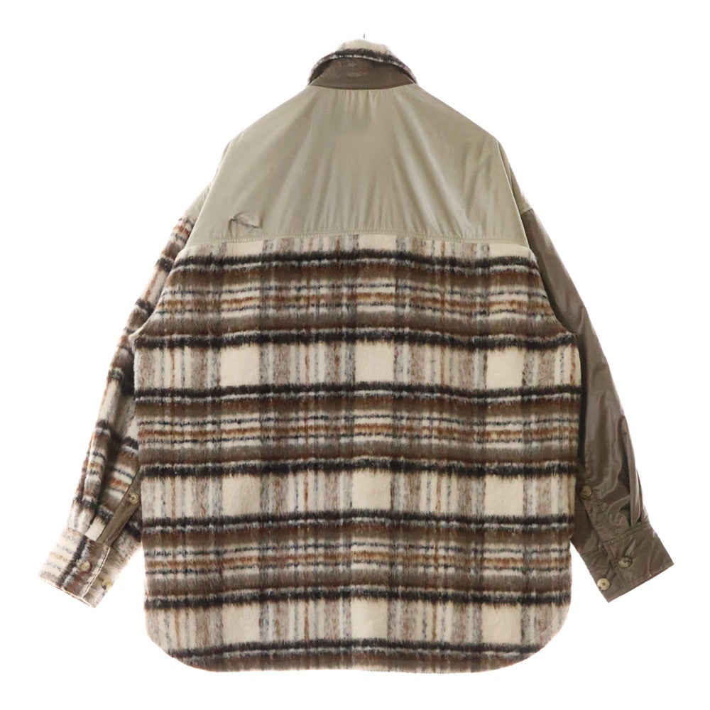 Feng Chen Wang(フェン チェン ワン) PANELLED FLANNEL SHIRT JACKET パネルドフランネルシャツジャケット マルチ FMF14JK30