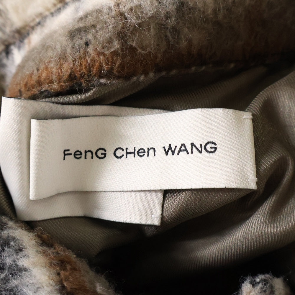 Feng Chen Wang(フェン チェン ワン) PANELLED FLANNEL SHIRT JACKET パネルドフランネルシャツジャケット マルチ FMF14JK30