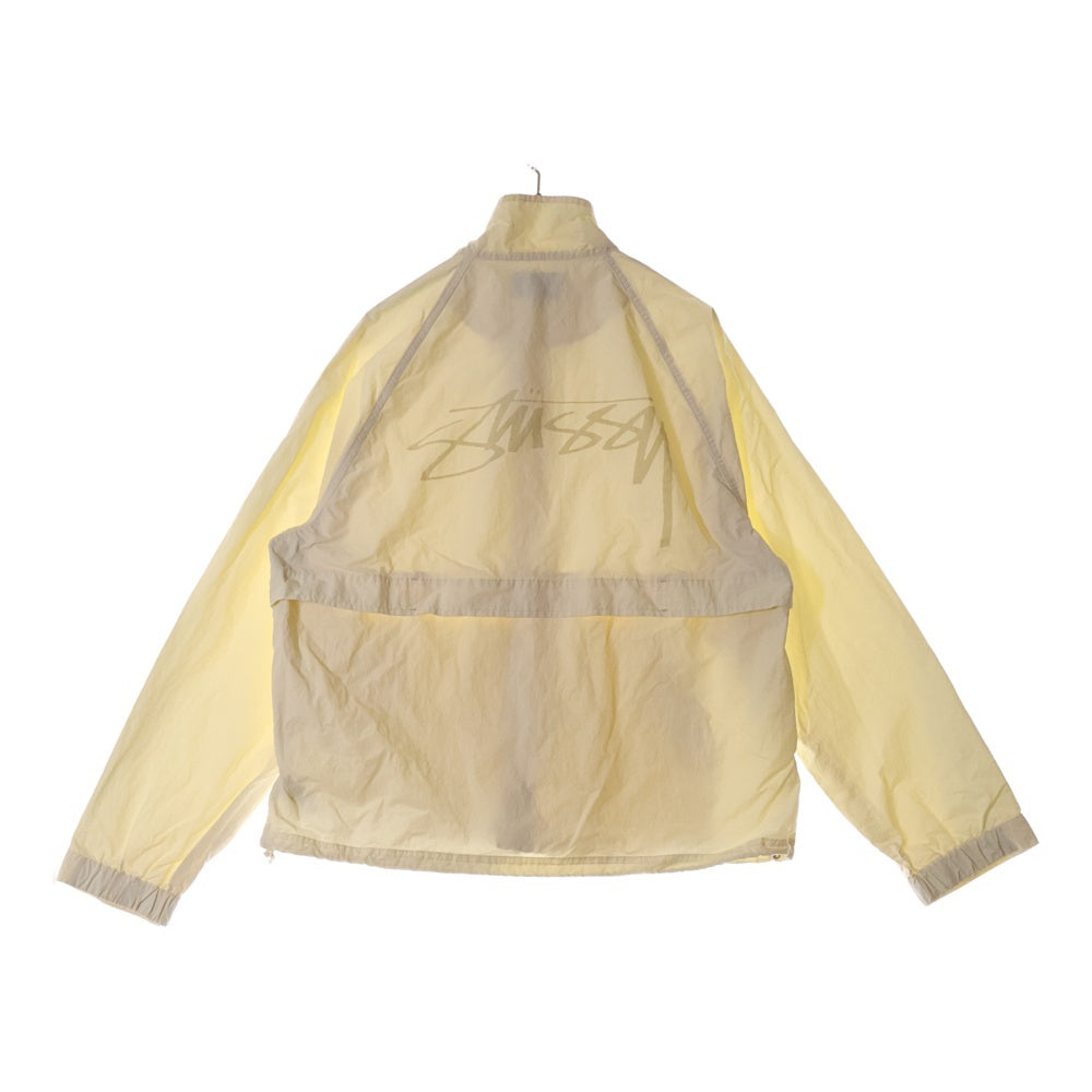 STUSSY(ステューシー) 25SS WARM UP JACKET ウォームアップジャケット ジップアップナイロンジャケット ホワイト