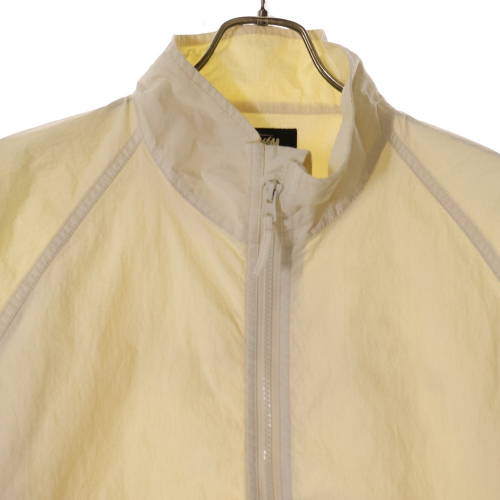 STUSSY(ステューシー) 25SS WARM UP JACKET ウォームアップジャケット ジップアップナイロンジャケット ホワイト
