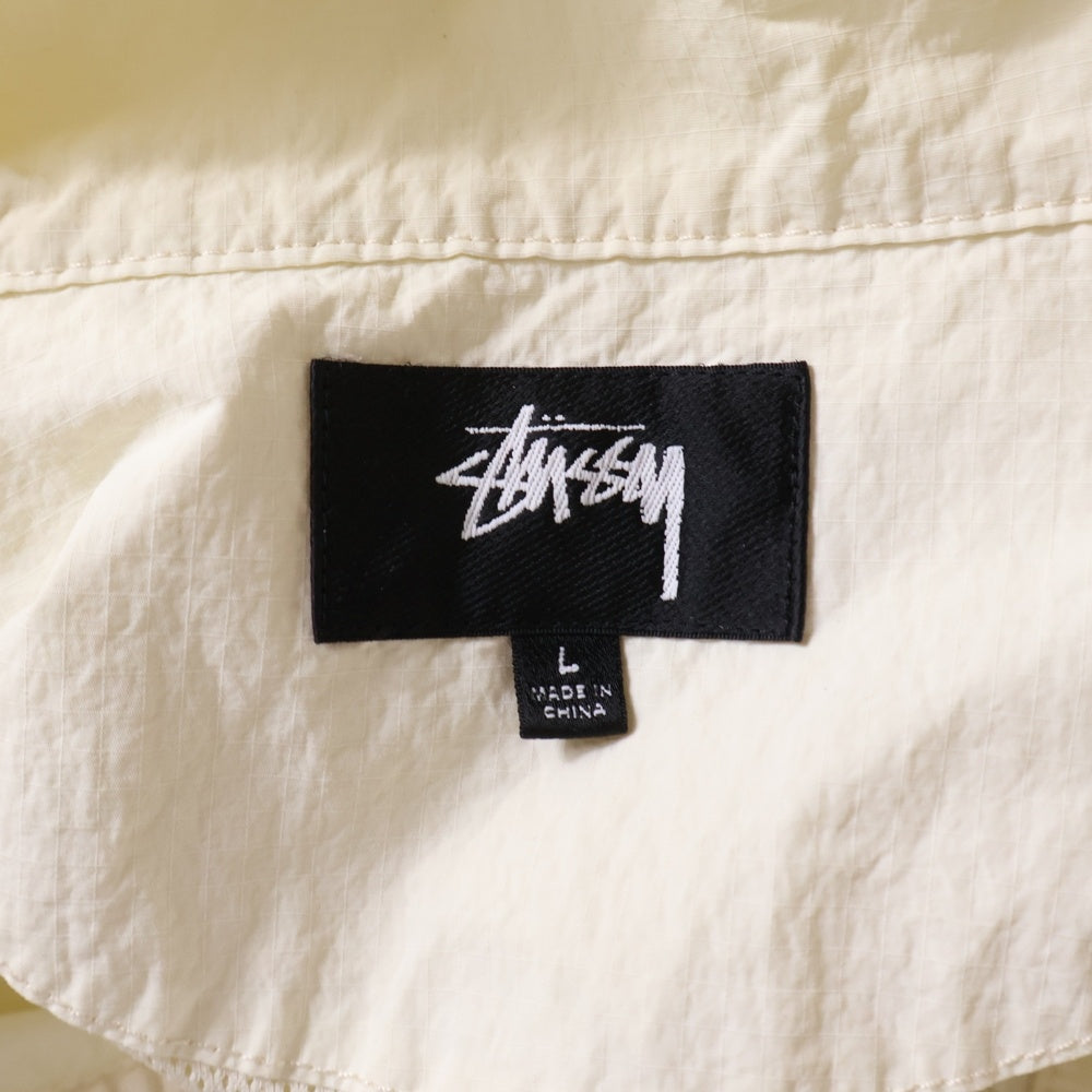 STUSSY(ステューシー) 25SS WARM UP JACKET ウォームアップジャケット ジップアップナイロンジャケット ホワイト