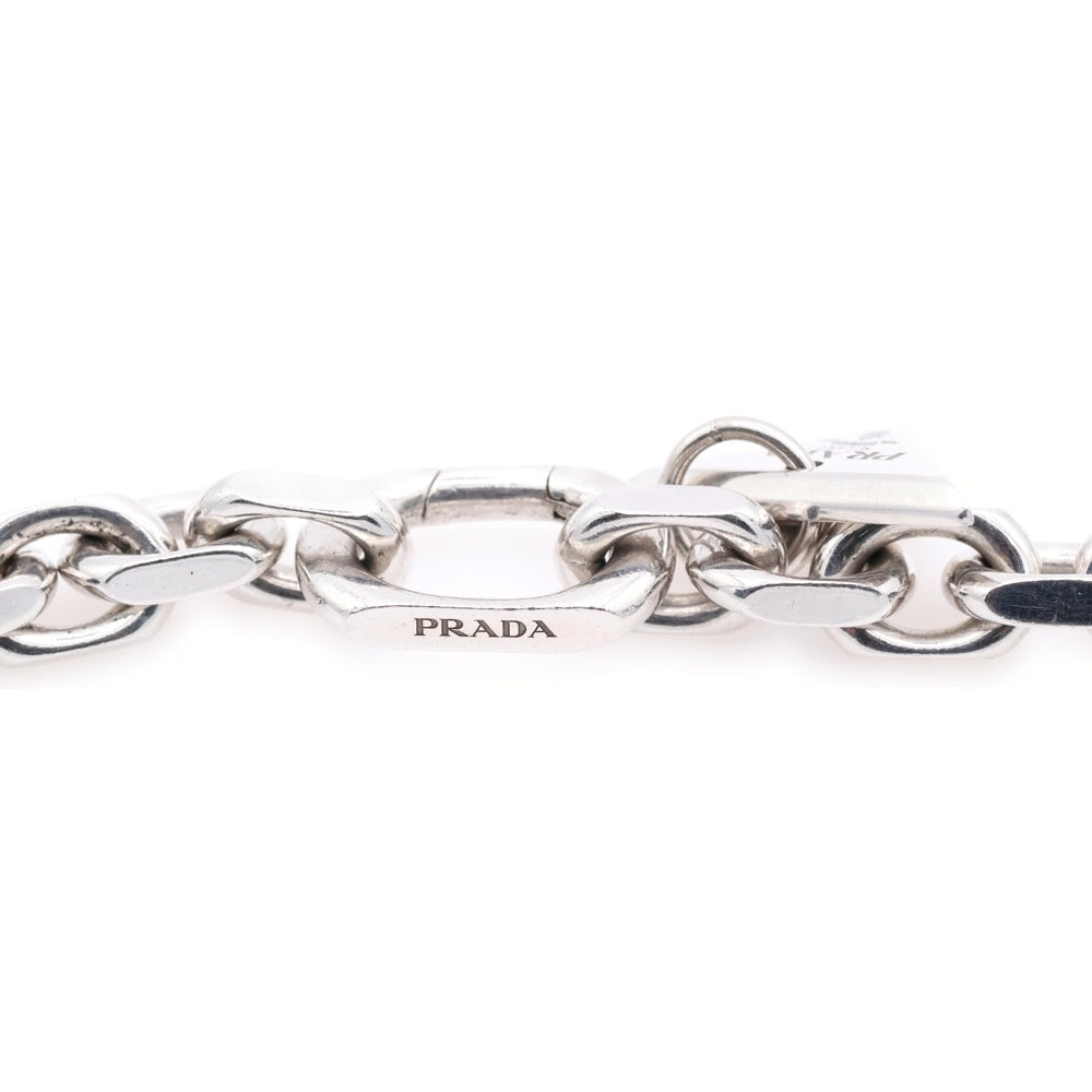 PRADA(プラダ) トライアングルロゴ ネックレス シルバー