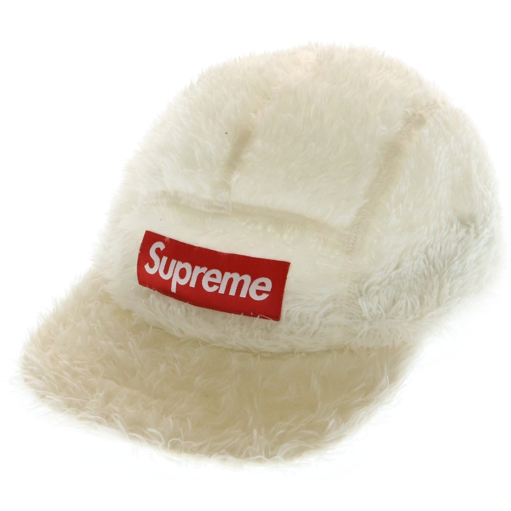SUPREME(シュプリーム) 24AW Fuzzy Camp Cap ファジー ボックスロゴ キャンプキャップ 帽子 ホワイト