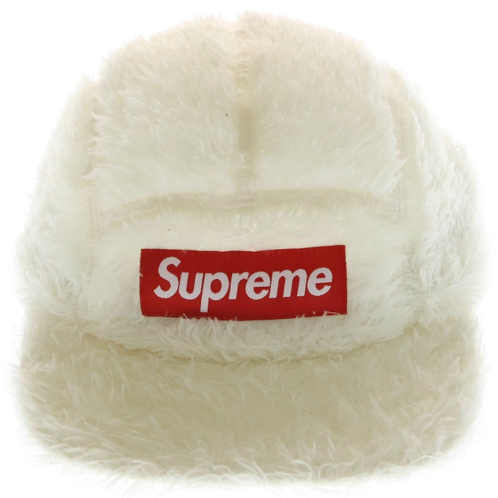 SUPREME(シュプリーム) 24AW Fuzzy Camp Cap ファジー ボックスロゴ キャンプキャップ 帽子 ホワイト