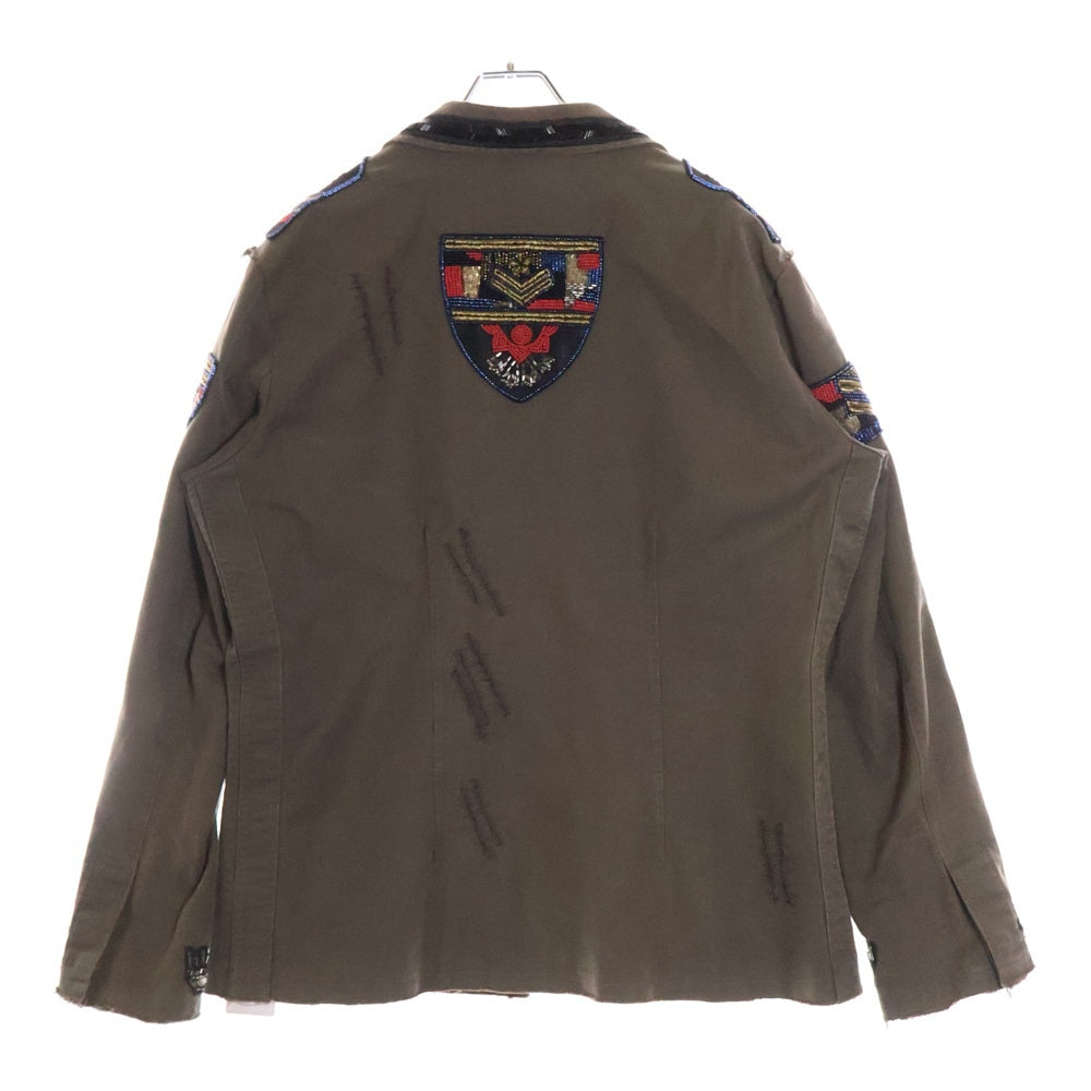 ETRO(エトロ) ビーズパッチ ミリタリージャケット カーキ 171-AS644-9185