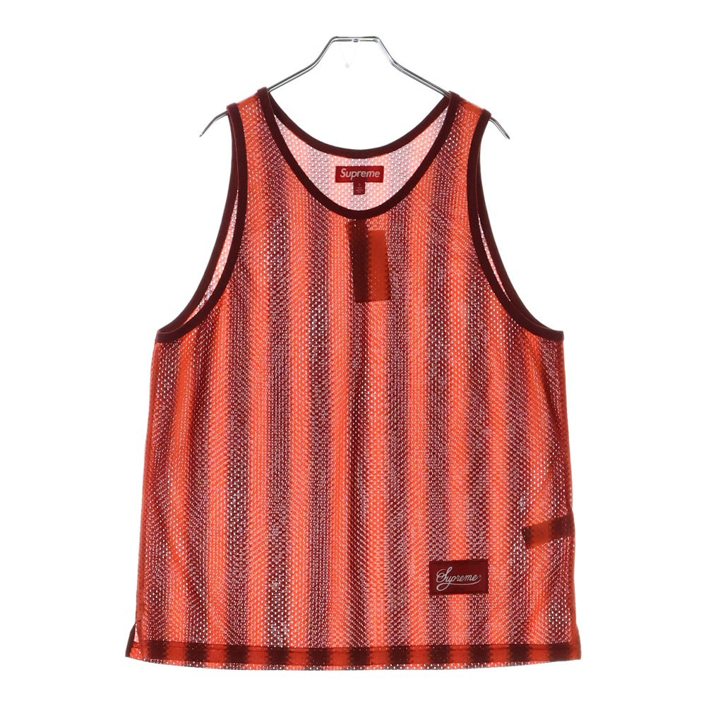 SUPREME(シュプリーム) 25SS Stripe Mesh Tank Top ストライプ メッシュタンクトップ レッド